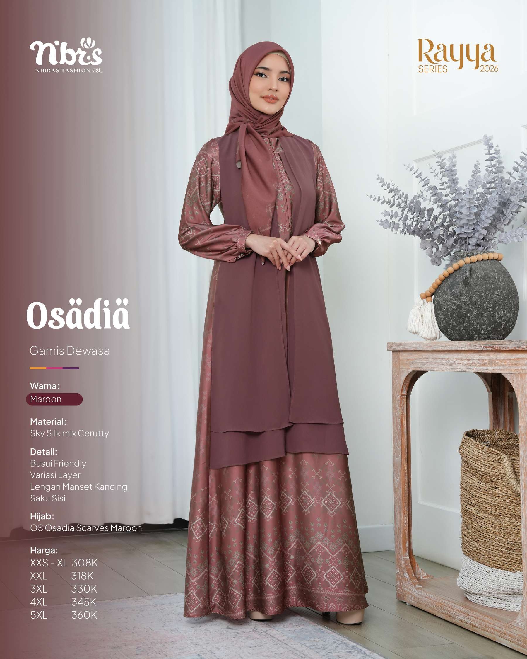 NIBRAS OSADIA GAMIS DEWASA 2