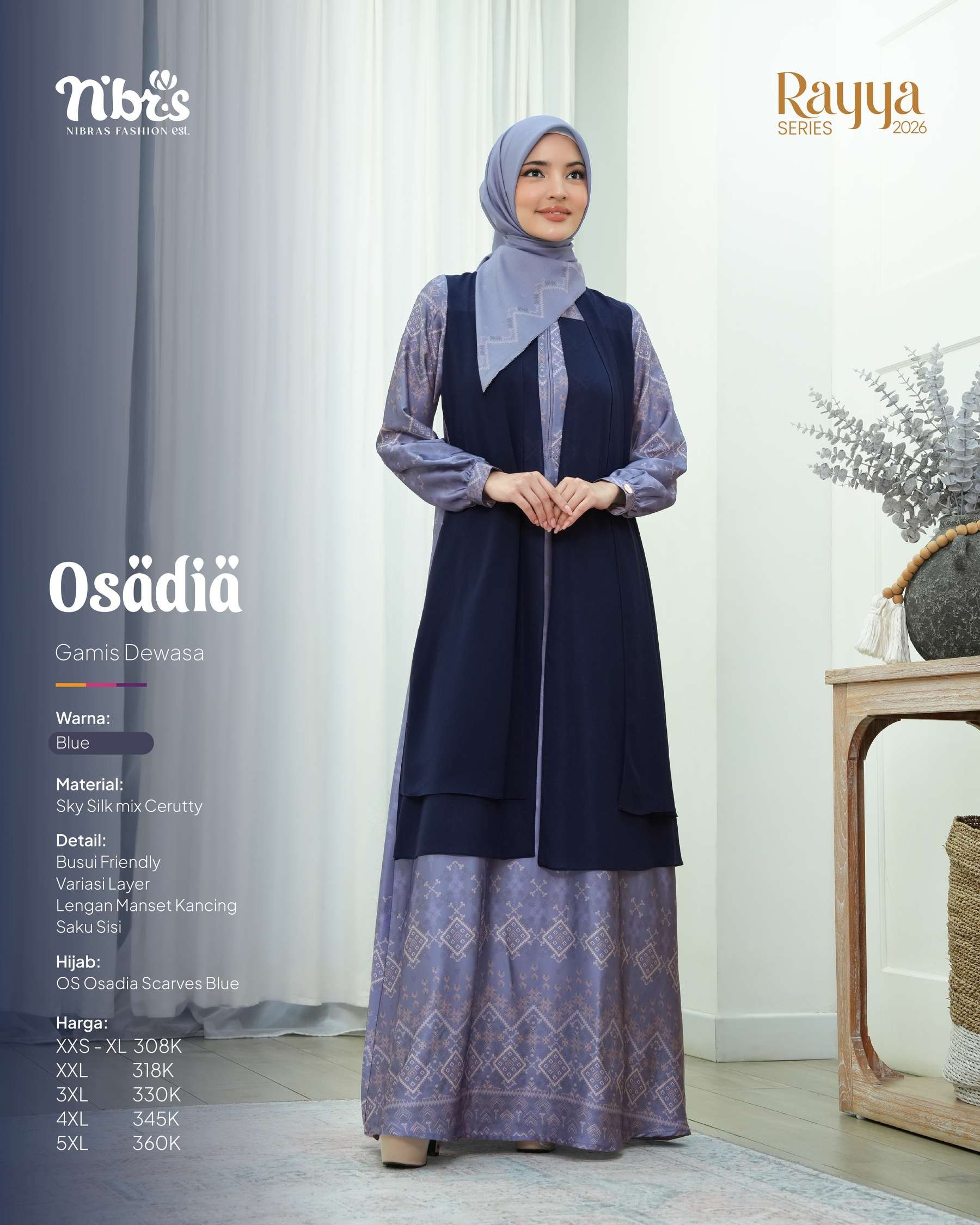 NIBRAS OSADIA GAMIS DEWASA 3