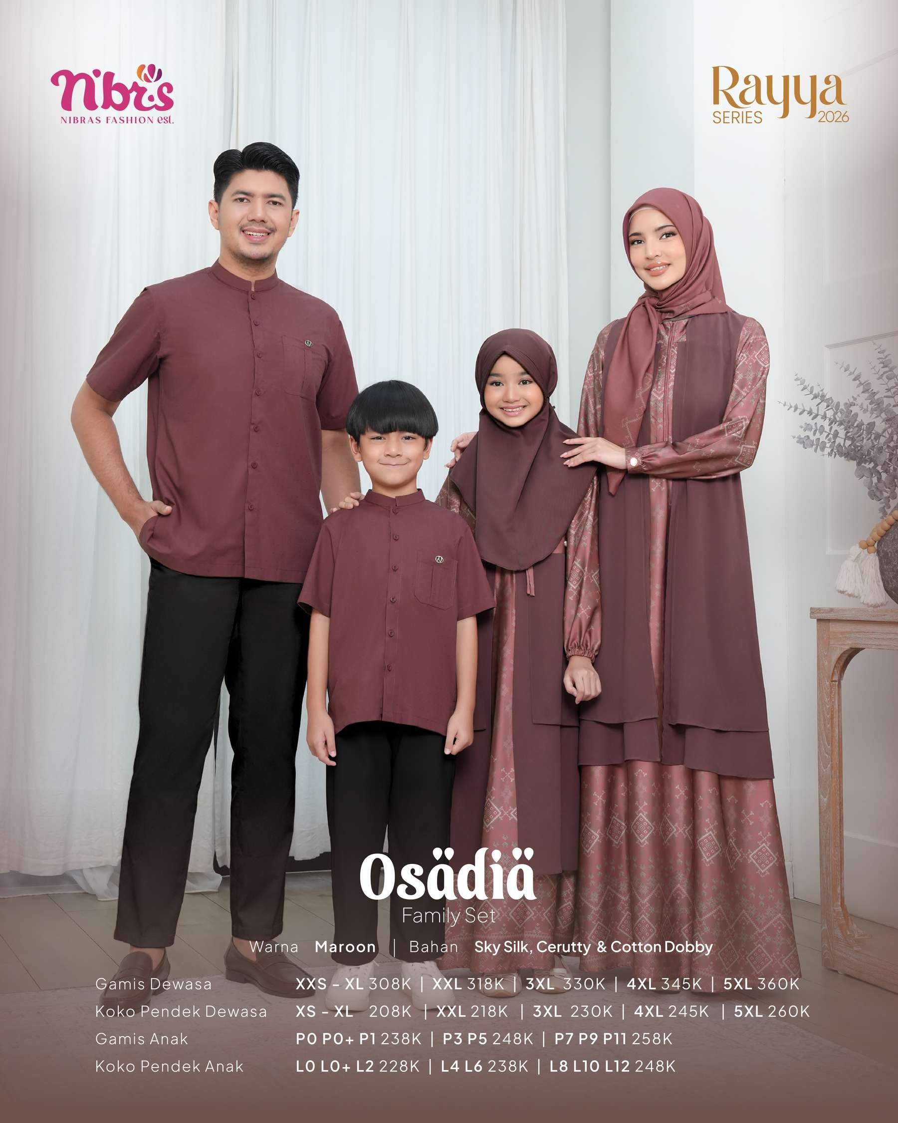 NIBRAS OSADIA GAMIS DEWASA