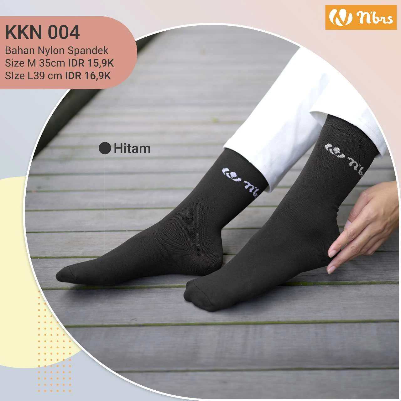 NIBRAS HIJAB KKN 004 HITAM